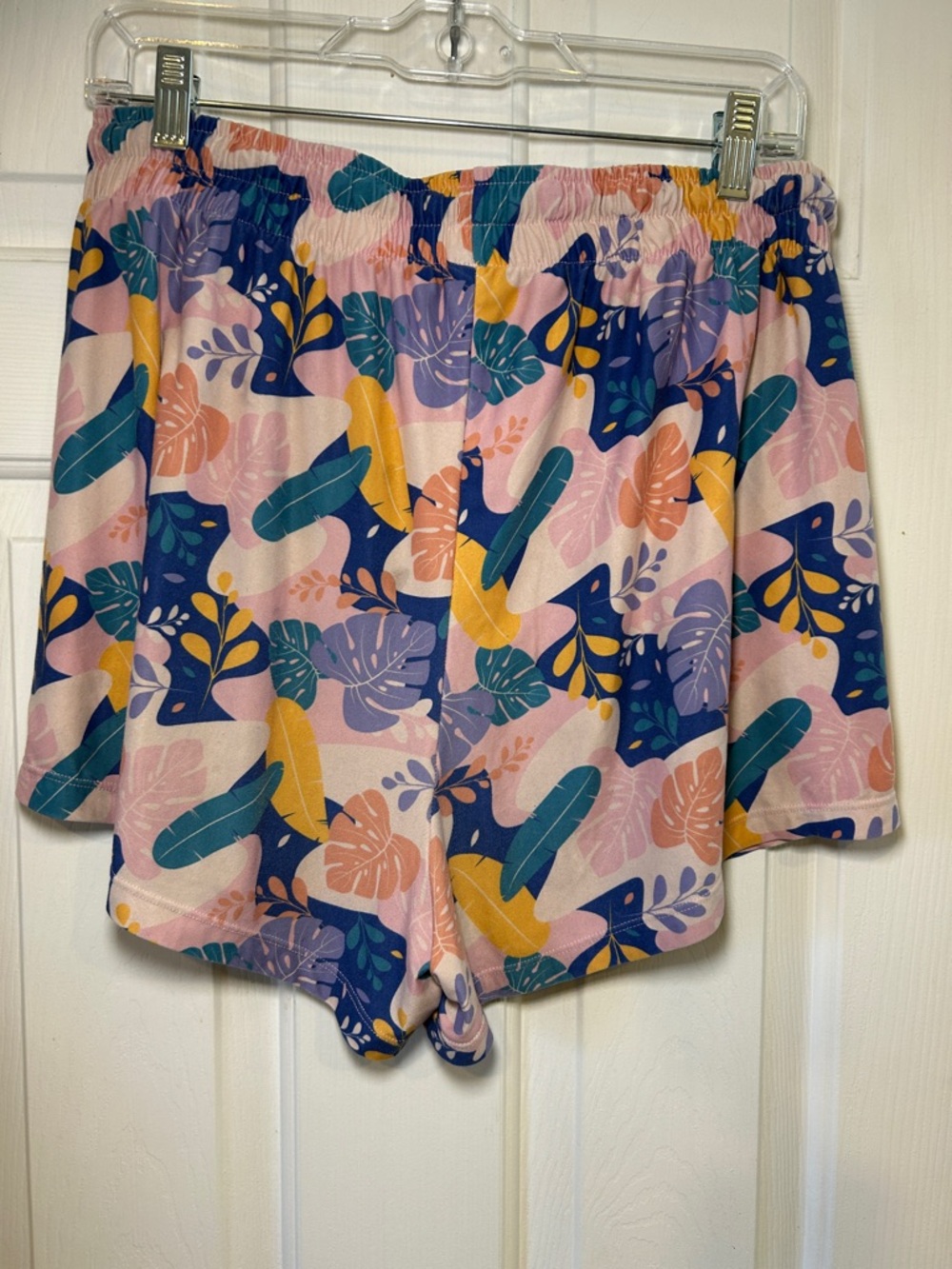POP Fit Pajama Set Tropical Leaf Tank Top and Sleep Shorts with Pockets Large - Picture 7 of 10